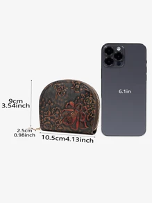 Women's Embossed Floral Cardholder Multi-Card Slots Compact & Vintage Fashion Card Holder Suitable For Daily Use For Women Money Wallet Mini Wallet Purse Wallet Card Wallet