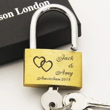 1pc,Wedding | Annivesary Gift | Present Love Lock Personalised Engraved Padlock