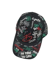 1 pezzo Cappellino da baseball stile graffiti streetwear hip hop, cappello personalizzato per protezione dal sole, adatto per tutte le stagioni
