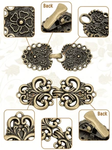 1/3Pcs Retro Sweater Swirl Clip Cape Cloak Clips Cardigan Brooches Pins Shawl Collar Clasp Dress Shirt Brooch Clip Jewelry For Women, New Year's Gifts, Valentine's Day Gifts, Women's Gifts