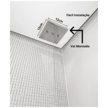 Pendente 20x20 cm,vai montado cristal k9 altura cabo 1 metro regulável,brinde lâmpada. - inox/cristal - Visão 7
