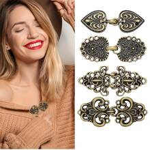 1/3Pcs Retro Sweater Swirl Clip Cape Cloak Clips Cardigan Brooches Pins Shawl Collar Clasp Dress Shirt Brooch Clip Jewelry For Women, New Year's Gifts, Valentine's Day Gifts, Women's Gifts