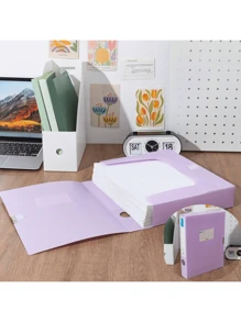 zhiquanqihan [Large-Capacity File Organizer] Morandi Thick A4 Plastic File Box - Large-Capacity File Organizer, Suitable For Office, Accounting, Contract And Other Personnel, Accounting And Financial Folders, Vertical Large-Capacity Office Supplies Storage Box For Classification And Folding A4,Back To School,School Supplies