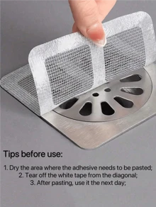 10/20/30/50pcs Premium Drain Filter, Shower And Bathtub Hair Catcher - Easy To Install, Disposable Drain Cover For Shower, Sink And Laundry, Easy To Use, Hair Stopper