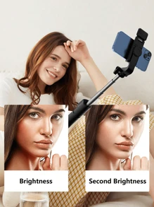1 pieza Palo de selfie inalámbrico de 1700mm, trípode y soporte extensible y plegable para teléfonos inteligentes, para una fotografía estable y adecuado para transmisión en vivo, compatible con iPhone y Android
