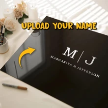 1pc Custom Name Wedding Guest Book Alternative Personalized Acrylic Plaque Guestbook, Wedding Reception Decor Signage For Wedding