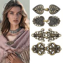 1/3Pcs Retro Sweater Swirl Clip Cape Cloak Clips Cardigan Brooches Pins Shawl Collar Clasp Dress Shirt Brooch Clip Jewelry For Women, New Year's Gifts, Valentine's Day Gifts, Women's Gifts