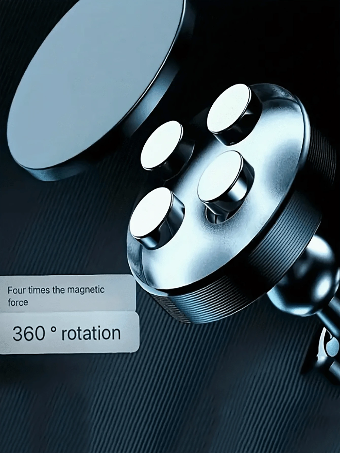 1pc Metal Material Circular Mini Magnetic Phone Holder, Car Multifunctional Phone Navigation Holder, Car Dashboard Holder - Multicolor - View 9