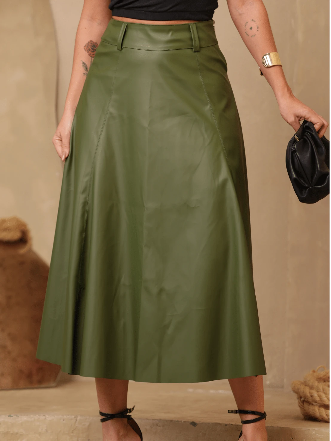 Women's Long Skirt Godet Skirt Women's Clothing Evangelical Fashion Comfortable - 綠色 - 查看 1