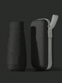 二合一防紫外线胶囊伞，女士迷你折叠阳伞，轻便易携，适合学校、办公室、居家、旅行，春夏必备，伴娘礼物，房间、卧室装饰，海滩、旅行，男女皆宜，度假必备，可爱小物 - 彩色 - 查看 6