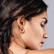 2 Pcs Stud Hoop Earrings In Punk Style, Gothic Rock Hip Hop Style Earrings (Male And Female), Suitable For Parties, Parties, Everyday Wear
