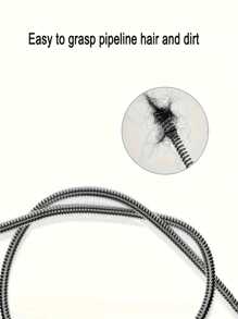 Home Electric Drill Drain Opener Accessories Coil Spring Pipe, Drain Cleaning Coil, Clog Remover For Sink, Bathroom Toilet Floor Drain, Cleaning Hair And Debris From Clogged Drains, Kitchen, Bathroom And Toilet Cleaning Supplies