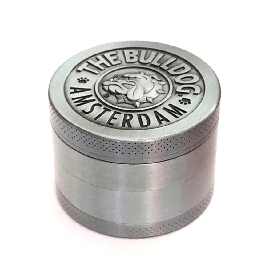 1.6 英寸 Bulldog 锌合金研磨机，紧凑便携手动研磨机，手动粉末粉碎机研磨工具 - 銀色 - 查看 1