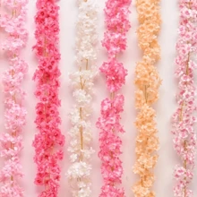 70.87-Inch Long Artificial Cherry Blossom Vine - Realistic Pink Holiday-Inspired Sakura Flower Garland, Suitable For Weddings, Parties, And Spring/Summer Room Decor - Easy Setup, Reusable, Fit For Indoor And Outdoor - Multicolor - View 11