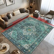 1pc Luxury Classic Vintage Bohemian Carpet, TPR Washable Bottom, Elegant Rectangular Soft Area Rug For Outdoor, Entryway, Living Room, Bedroom, Laundry Room, Bathroom, Game Room, Fluffy Machine Washable All Season Carpet, Home Decor - Multicolor - View 16