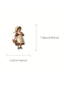 50 Pcs Cartoon Retro European And American Girl Graffiti Stickers, Personalized Vinyl Irregular Shaped Self-Adhesive Stickers, Suitable For Decorating Luggage, Computer Phone Cases, Diaries, Water Bottles, Helmets, Personalized Scrapbooks, Decorative Items School Supplies,Back To School