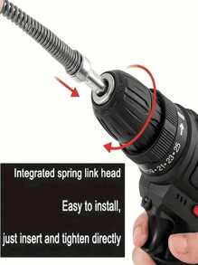 Home Electric Drill Drain Opener Accessories Coil Spring Pipe, Drain Cleaning Coil, Clog Remover For Sink, Bathroom Toilet Floor Drain, Cleaning Hair And Debris From Clogged Drains, Kitchen, Bathroom And Toilet Cleaning Supplies