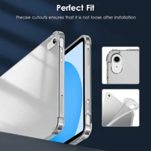 1 Set Protector de pantalla de vidrio templado + Funda con cojín transparente a prueba de golpes, compatible con Honor V6/MediaPad T5 10.1/iPad Mini6 8.3/iPad Mini 8.3 2021/iPad 10.9 2022/Pad 6 11.7/Galaxy Tab A 10.5 T590/T595/Galaxy Tab S7 FE 12.4/Galaxy Tab A7 Lite 8.7/Honor Pad 6/Galaxy Tab S8 Ultra 14.6/MatePad Pro 12.2 2024/iPad Air 10.5 2019, Funda para tableta, Funda para iPad