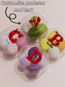 Set di 4 pezzi di spugne per trucco personalizzate, include spugna per trucco, cuscinetto ad aria, cuscinetto per cipria, miscelatore per trucco, spugnetta per trucco a forma di zucca con angolature e con scatola di conservazione