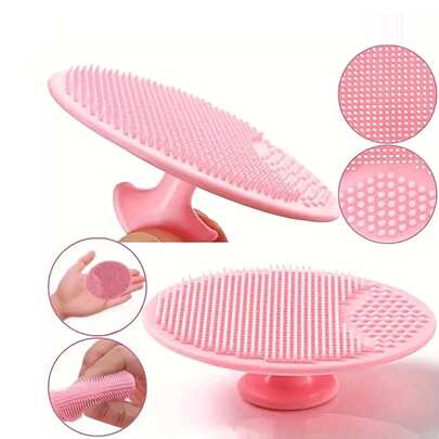 1pc Soft Silicone Baby Bath Brush - Gentle Soothing Skin Massage Brush - Ideal Bathing Essential For Moms, Designed Not To Hurt Nails