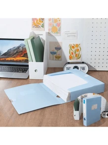 zhiquanqihan [Large-Capacity File Organizer] Morandi Thick A4 Plastic File Box - Large-Capacity File Organizer, Suitable For Office, Accounting, Contract And Other Personnel, Accounting And Financial Folders, Vertical Large-Capacity Office Supplies Storage Box For Classification And Folding A4,Back To School,School Supplies