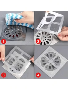 10/20/30/50pcs Premium Drain Filter, Shower And Bathtub Hair Catcher - Easy To Install, Disposable Drain Cover For Shower, Sink And Laundry, Easy To Use, Hair Stopper