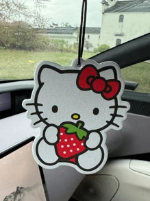 Sanrio 1 pezzo Decorazione per scarpe cartone animato Hellokittys Sanrio, deodorante per auto, appendino per specchietto retrovisore, profumatore per interni auto