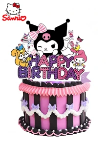 Sanrio Sanrio Kuromi Birthday Cake Toppers, Cake Decorations For Birthday Party, Children Birthday Cake Accessories