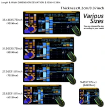 1 件锦鲤鼠标垫美学艺术大号桌垫办公桌配件带缝边防滑鼠标垫橡胶底座桌垫 35.4x15.7 英寸适用于家庭办公室，可作为送给女性朋友、学校用品、返校礼物 - 彩色 - 查看 11