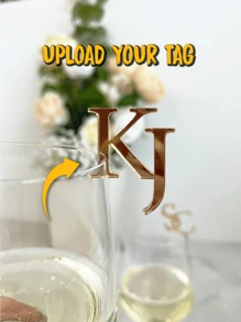 2Pcs Custom Wedding Drink Tags With Initials, Personalized Drink Tags, Luxury Wedding Gifts, Table Decoration, Holiday Gifts, Wedding Anniversary Memorable Gifts