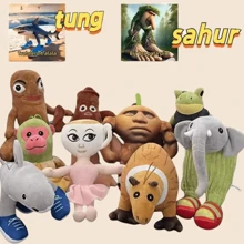 New Tung Tung Tung Sahur Shark, Shan Hai Jing, Interesting Wooden Stick Figure, Teapot Figure, Running Shark Plush Toy, Halloween Prank Figurine, Party Doll, Collectible Doll For Children, Tralalo Shark Figurine