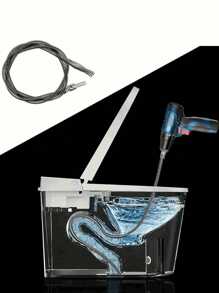 Home Electric Drill Drain Opener Accessories Coil Spring Pipe, Drain Cleaning Coil, Clog Remover For Sink, Bathroom Toilet Floor Drain, Cleaning Hair And Debris From Clogged Drains, Kitchen, Bathroom And Toilet Cleaning Supplies