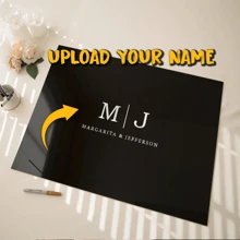 1pc Custom Name Wedding Guest Book Alternative Personalized Acrylic Plaque Guestbook, Wedding Reception Decor Signage For Wedding