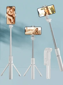 1 pieza Palo de selfie inalámbrico de 1700mm, trípode y soporte extensible y plegable para teléfonos inteligentes, para una fotografía estable y adecuado para transmisión en vivo, compatible con iPhone y Android