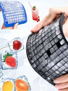 1 pièce Moule à glaçons en silicone 160 grilles, mini carrés de glace, moule à glace, machine à glaçons, faire du thé, des liqueurs, de la chocolat et du blanc. Petit, portable, pratique pour le réfrigérateur de voiture, facile à retirer