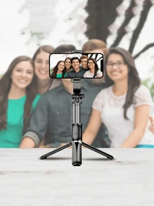 1 pezzo Bastone per selfie con luce supplementare, bastone per selfie estensibile per smartphone, treppiede per smartphone con telecomando senza fili, rotazione a 360° per iPhone/smartphone Android
