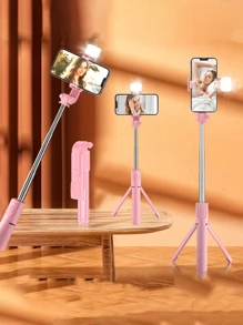 1 pieza Palo de selfie inalámbrico de 1700mm, trípode y soporte extensible y plegable para teléfonos inteligentes, para una fotografía estable y adecuado para transmisión en vivo, compatible con iPhone y Android