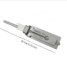 1 pieza Herramienta de acceso de emergencia 2 en 1 SS001 Pro, herramienta de cerrajería civil, portátil, de alta precisión