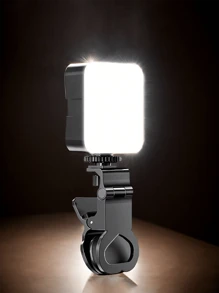 Luce per selfie ricaricabile, Luce di riempimento per telefono con molletta, Luce video portatile e rimovibile con molletta per selfie, trucco, live streaming, compatibile con iPhone, Android, iPad, smartphone, Luce LED portatile dimmerabile, per fotografia, selfie, registrazione video, videoconferenze