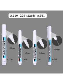 3pcs White Markers, (0.7mm, 1mm, 2.5mm) Nibs, Deep Hole Markers , Perforation Positioning/Quick Drying Waterproof/Tile Marking, Perfect For Carpenters, Architects, Glass, Tyres And Art Projects