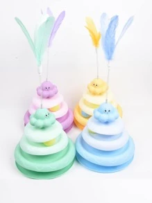 Cat Toy Long Drum With Three Rattling Balls, Playful Cat Ball, Puzzle Grinding Paw, Pet Toys