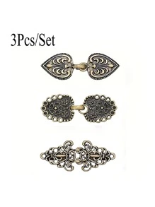 1/3Pcs Retro Sweater Swirl Clip Cape Cloak Clips Cardigan Brooches Pins Shawl Collar Clasp Dress Shirt Brooch Clip Jewelry For Women, New Year's Gifts, Valentine's Day Gifts, Women's Gifts