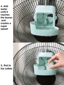 1pc Electric Fan With Cooling Pad, Outdoor/Indoor Use Bladeless Standing Fan, Superfast Cooling With Ice Cubes, Oscillating Design For Summer - Multicolor - View 12