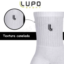 Kit 3 Pairs Lupo Mid-Calf Sports Gym Cotton Socks - 彩色 - 查看 3