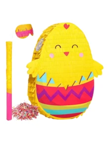 Piñata Pascua animales granja 80 cm conejo pollo decoración fiesta evento infantil resistente colorida fácil de colgar ideal para actividades recreativas - Multicolor - Ver 1