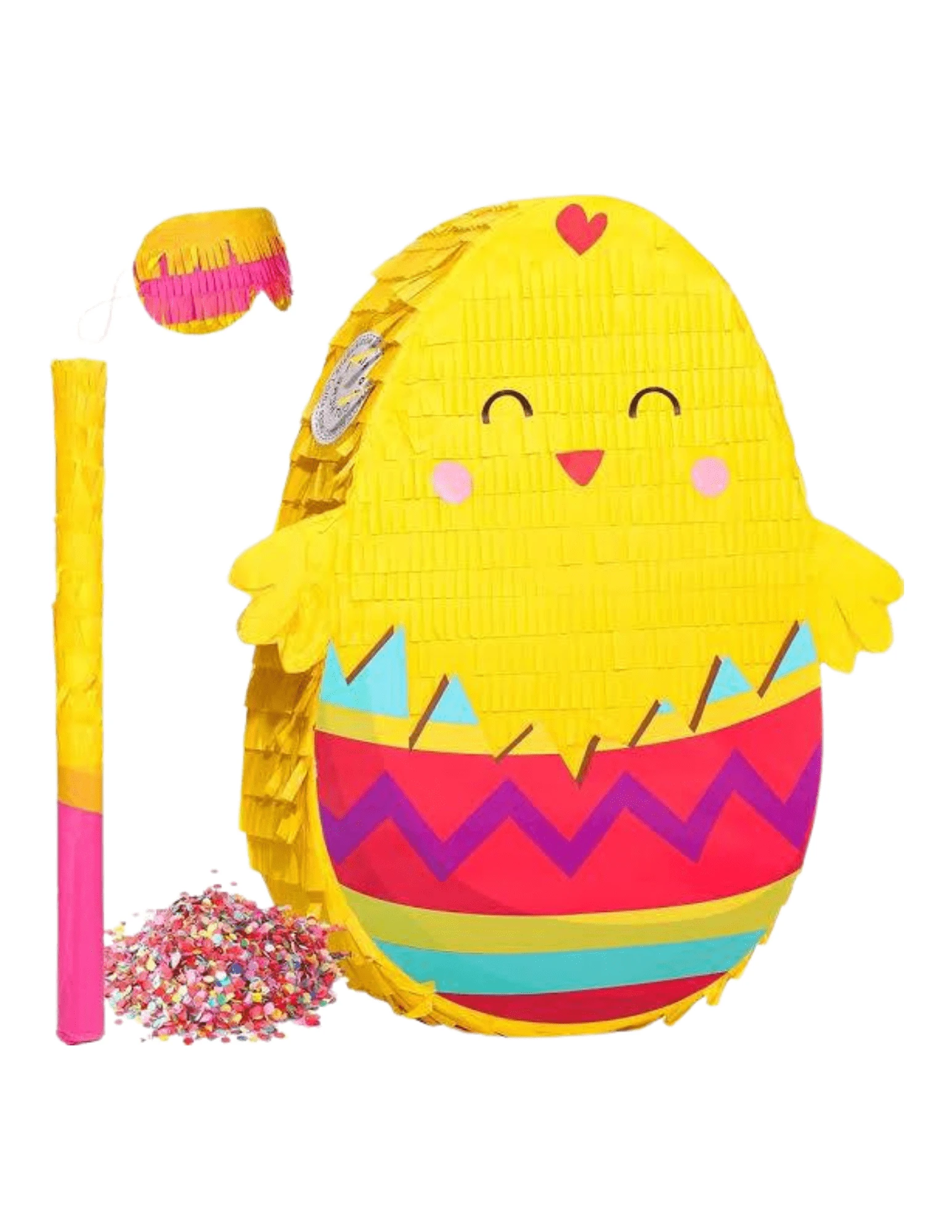 Piñata Pascua animales granja 80 cm conejo pollo decoración fiesta evento infantil resistente colorida fácil de colgar ideal para actividades recreativas - Multicolor - Ver 1