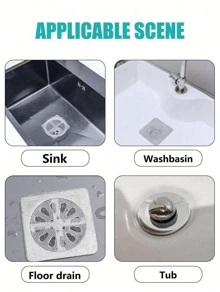 10/20/30/50pcs Premium Drain Filter, Shower And Bathtub Hair Catcher - Easy To Install, Disposable Drain Cover For Shower, Sink And Laundry, Easy To Use, Hair Stopper