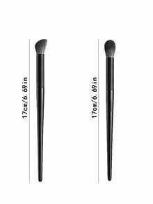 2pcs Angled Nose Contour Brush, Eyeshadow Blending Brush, Concealer Brush, Foundation Brush, Blush Brush, Contour Brush, Powder Brush