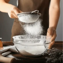 Kit 03 Manual Stainless Steel Strainer Sieve 3 Sizes 10cm, 14cm, 18cm Kitchen Utensils - Grey - View 6