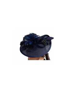 1pc High-End Charming Women Derby Wedding Hat, Feather Decor, Suitable For Tea Party, Wedding, Events Mini Hats Tiny Hats Fascinator Mini Top Hat Mini Cap, School Stuff, Gifts, Hair Accessories, Gala Night